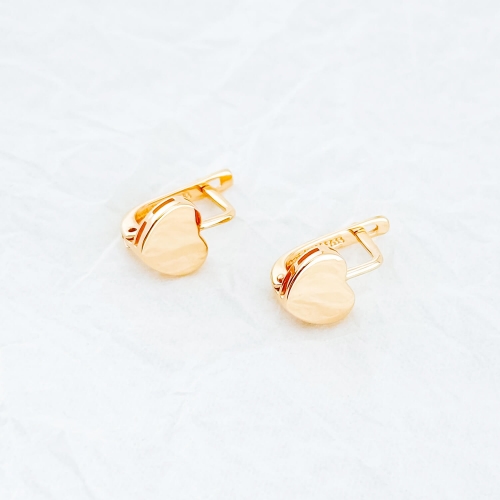 Золоті сережки Серце. Артикул: 008396