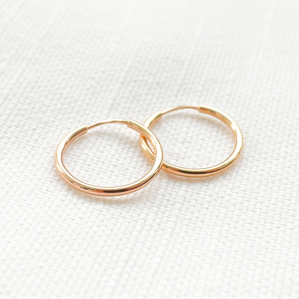 Золоті сережки-кільця 1.5см. Артикул: 003677