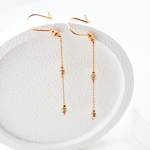 Золотые серьги-протяжки. Артикул: 6851