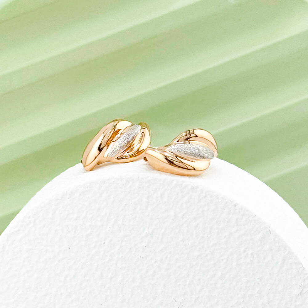 Золотые серьги с алмазной гранью. Артикул: 006498