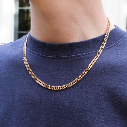 Золотая цепь плетения Двойной Ромб. Артикул: 000787