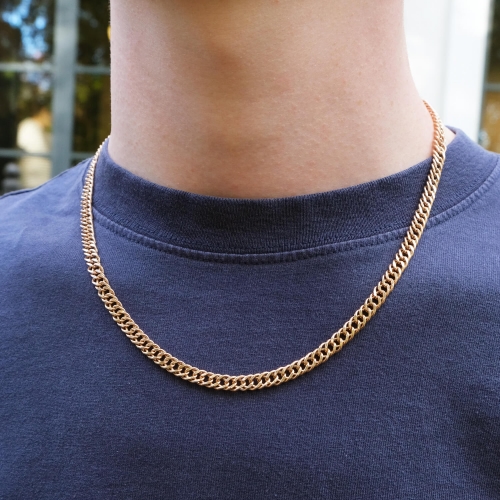 Золотая цепь плетения Двойной Ромб. Артикул: 000787